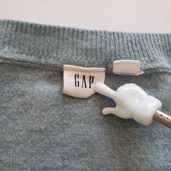 GAP Womens Sweater Small Green Blue Long Sleeve Boat Neck Pull Over Lightweight - Picture 12 of 13